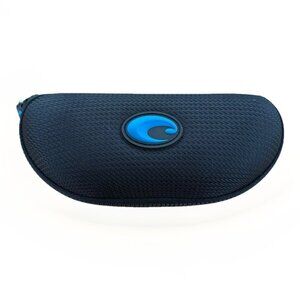 Costa Del Mar Sunglasses Hard Shell Case With Cleaning Cloth Zipper Clousure